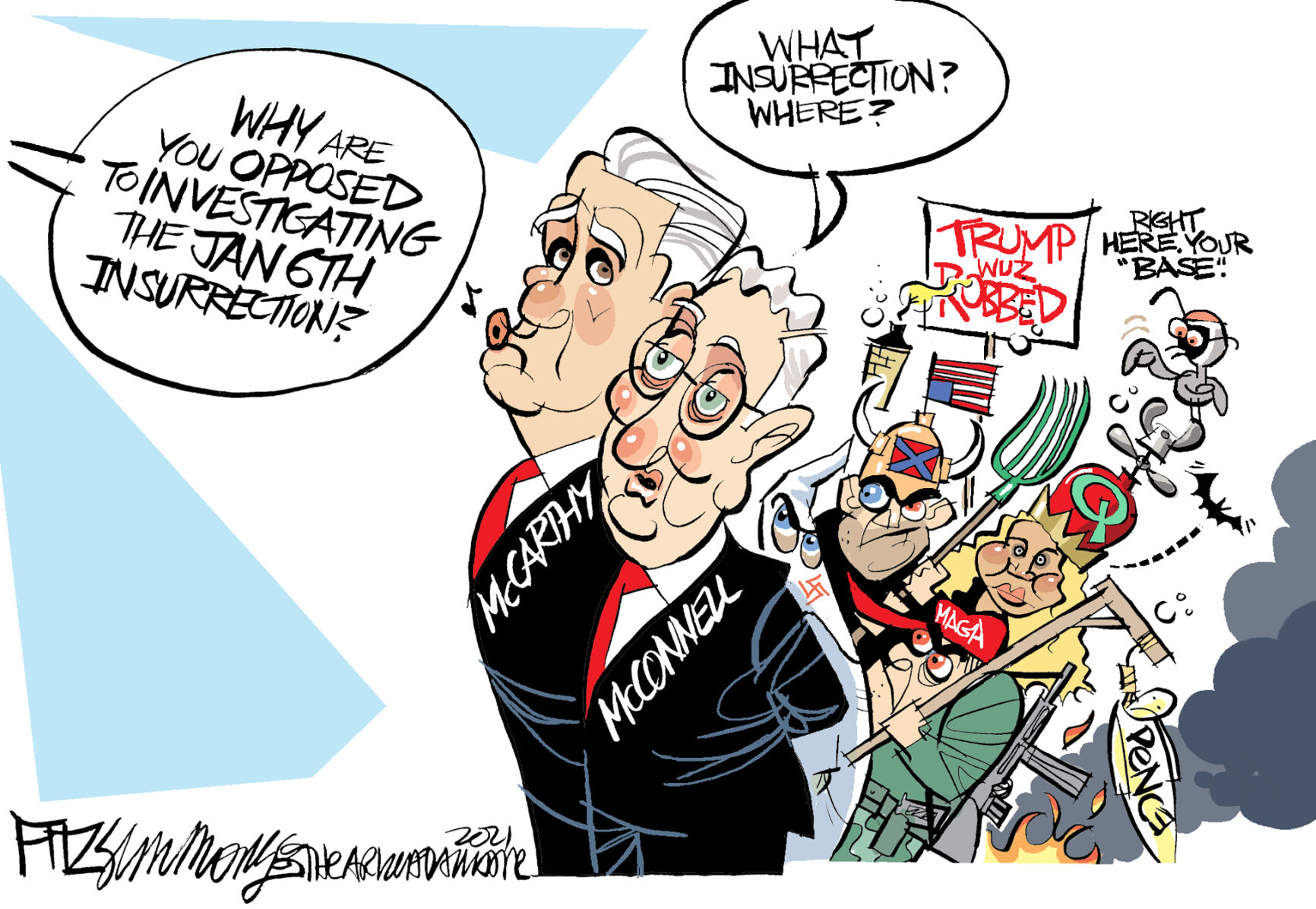 Daily Fitz Cartoon: Protecting your base